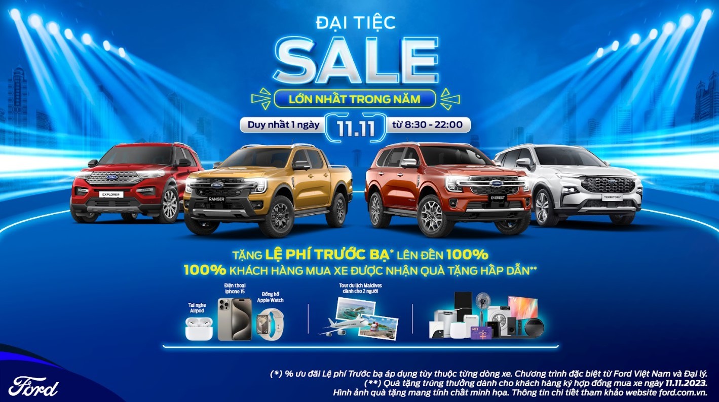 Ford Việt Nam và hệ thống đại lý tổ chức đại tiệc sale lớn nhất trong năm và ưu đãi trong tháng 11 ảnh 1