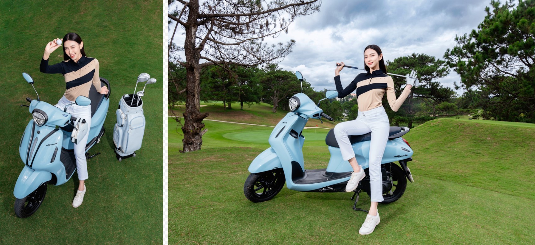 Thùy Tiên giải thích lí do các golfer nữ chuyển sang dùng xe máy trên sân golf ảnh 8