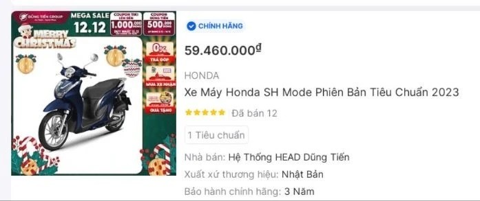 Dịp cuối năm, Honda SH Mode đang có giá bán siêu hấp dẫn, khách Việt có thể tậu xe chơi Tết giá rẻ ảnh 1