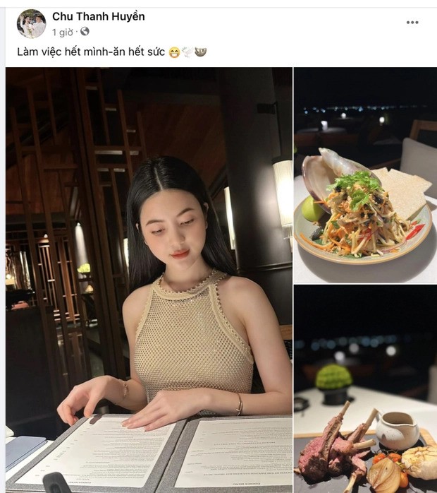 Chu Thanh Huyền đăng ảnh trên trang cá nhân