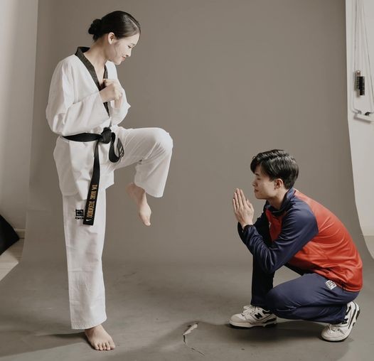 Vợ của Trung Cường đã có đai đen taekwondo