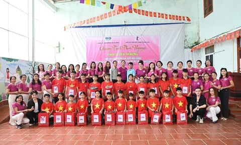 Hội Quý bà Việt Nam toàn cầu làm thiện nguyện tại Trung tâm Công tác xã hội và Quỹ Bảo trợ trẻ em tỉnh Hòa Bình