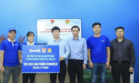 Vinamilk kịp thời hỗ trợ 550.000 sản phẩm thiết yếu cho người dân vùng bão lũ