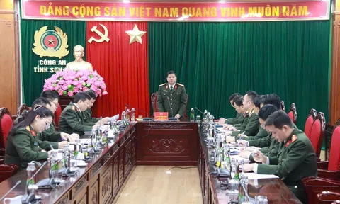 Giám đốc Công an tỉnh Sơn La làm việc với Phòng Tổ chức cán bộ; Phòng Hậu Cần