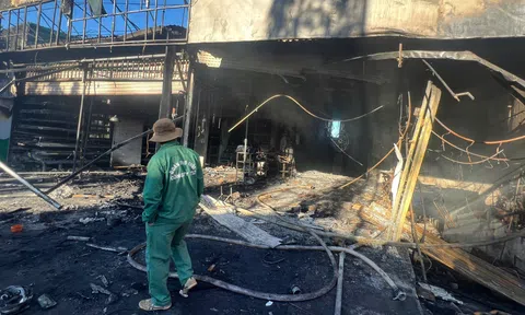 Cháy tiệm sửa xe ở Đăk Kan: Nỗ lực khắc phục hậu quả và điều tra nguyên nhân