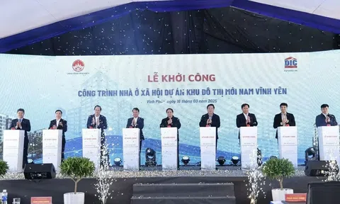 Thủ tướng Chính phủ Phạm Minh Chính dự lễ khởi công dự án nhà ở xã hội tại Vĩnh Phúc