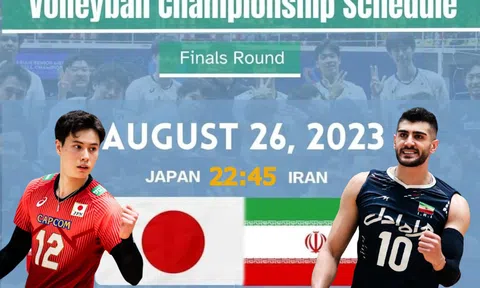 Trực tiếp chung kết bóng chuyền nam châu Á 2023: Iran vs Nhật Bản, 22h45 ngày 26/8