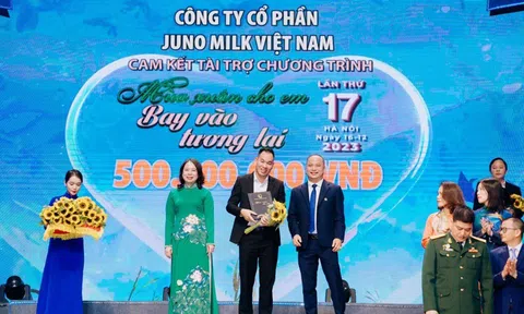 Juno Milk trao quà nâng cao sức khỏe miễn dịch trị giá 500 triệu đồng tại chương trình “Mùa xuân cho em” lần thứ 17