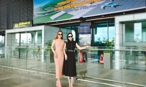 Hoa hậu Lý Kim Ngân thanh lịch đón dàn thí sinh Hoa hậu Doanh nhân Đất Việt 2023