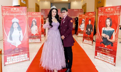 Hoa hậu Thiện nguyện Lý Kim Ngân xuất hiện với tư cách khách mời vinh dự tại họp báo Hoa hậu Doanh nhân Việt Nam 2023