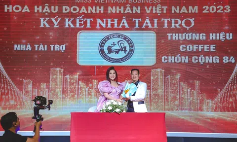 Ông chủ thương hiệu cà phê chồn Cộng 84 trở thành nhà tài trợ cuộc thi Hoa hậu Doanh nhân Việt Nam 2023