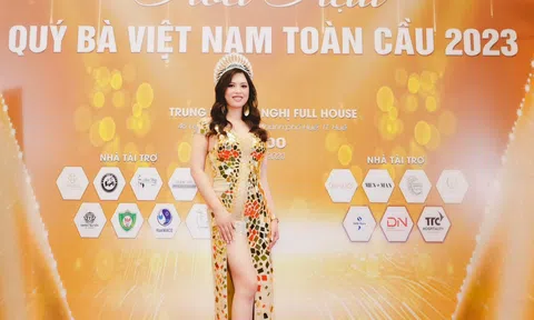 Hoa hậu thiện nguyện Nguyễn Thị Thùy Dung khoe sắc tại Bán kết Hoa hậu Quý bà Việt Nam Toàn cầu 2023