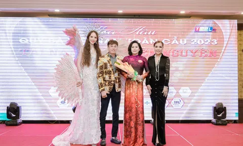 Trang phục dạ hội của NTK Tommy Nguyễn được đấu giá 110 triệu trong đêm thiện nguyện Hoa hậu Quý bà Việt Nam Toàn cầu 2023