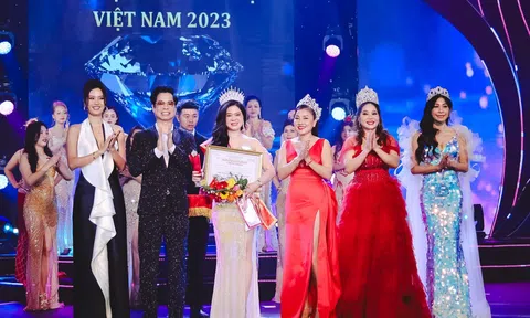 Doanh nhân Phạm Thiều An đăng quang Á hậu 2  Hoa hậu Thương hiệu Việt Nam 2023