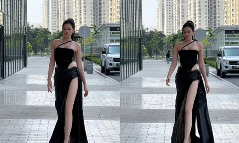 Diện váy xẻ cao tít tắp, hoa hậu Đỗ Hà lại khiến dân tình u mê không lối thoát