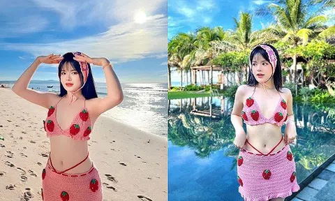 MC lùn nhất VTV lại khiến chị em ghen tỵ khi mặc áo tắm tôn đường cong, khoe làn da trắng sứ
