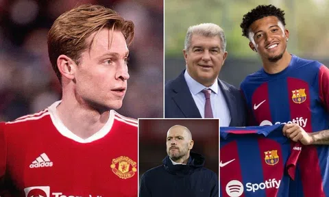 Barca đồng ý đổi Jadon Sancho, thương vụ De Jong đến MU vẫn thất bại vì HLV Erik Ten Hag bị sa thải?