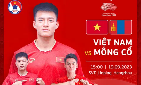 Trực tiếp bóng đá Olympic Việt Nam vs Mông Cổ ở đâu, kênh nào? Link xem ASIAD 2023 trực tiếp FULL HD