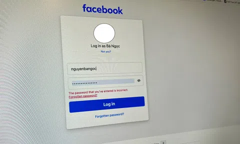 Người dùng Facebook hốt hoảng khi không thể đăng nhập, liên tục báo lỗi mật khẩu không đúng
