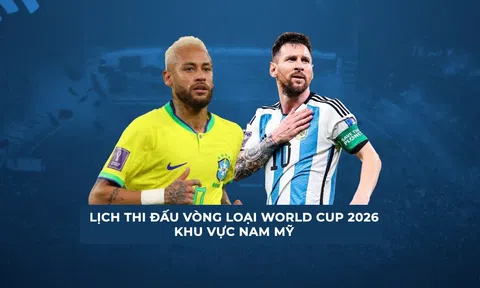 Lịch thi đấu vòng loại World Cup 2026 khu vực Nam Mỹ mới nhất