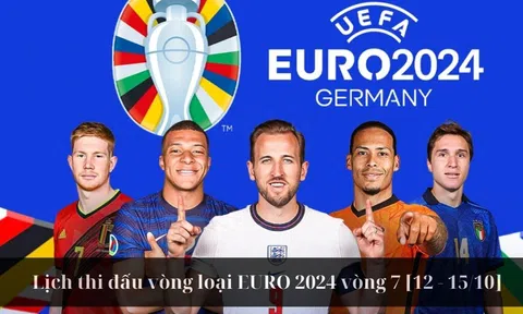 Lịch thi đấu vòng loại EURO 2024 đêm 14 và rạng sáng 15/10