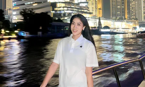 'Hot girl' bóng chuyền Kiều Trinh thả dáng tại Thái Lan, dân mạng phát sốt