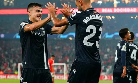 Chiến thắng sát nút, Real Sociedad đánh bật Inter Milan chiếm ngôi đầu bảng D