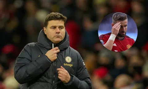 Còn tức trận thua MU, HLV Pochettino quay sang nói Luke Shaw đáng bị đuổi bởi lý do 'chẳng ai để ý'