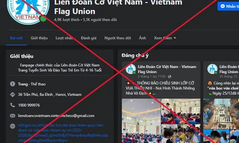 Bật cười trước thủ đoạn của trang Facebook giả mạo Liên đoàn Cờ Việt Nam