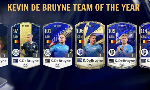 De Bruyne, Bellingham, Odegaard chiếm ưu thế cuộc đua bình chọn TOTY của FC Online