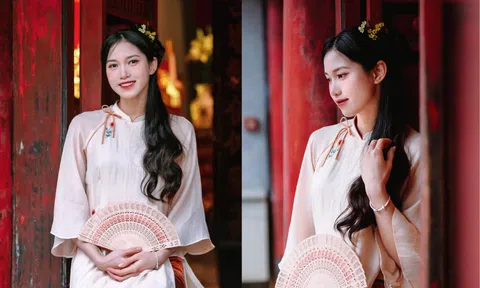 Hoa khôi bóng chuyền Việt Nam đẹp mê hồn trong tà áo dài, "Cô Tấm thời hiện đại" là đây chứ đâu