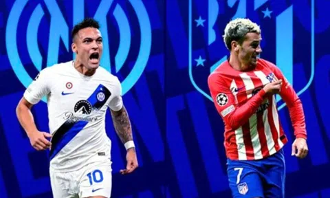Lịch thi đấu cúp C1 rạng sáng ngày 21/2: Inter, Atletico Madrid đại chiến