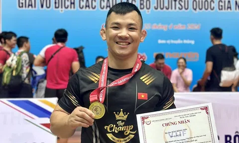 Khiến 3 đối thủ “chưa đấu đã chạy”, Đào Hồng Sơn giành HCV tại giải Jujitsu quốc gia 2024