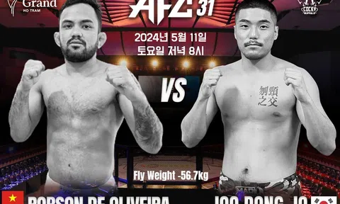 Robson Oliveira trở lại, tranh tài tại giải đấu MMA Hàn Quốc