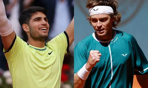 Link xem trực tiếp tennis Carlos Alcaraz vs Andrey Rublev, 21h00 ngày 1/5