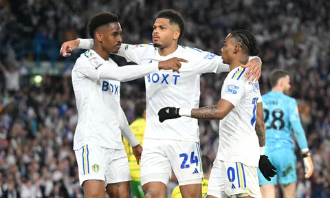 Đè bẹp Norwich, Leeds đặt một chân tới Premier League 2024/25