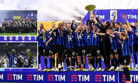 Những hình ảnh hiếm có ngày Inter Milan nâng cúp vô địch