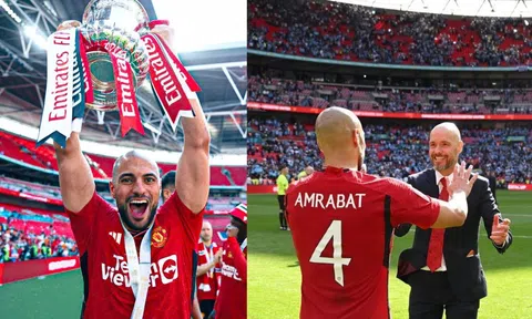 Vừa vô địch FA CUP, Amrabat đã cập nhật tương lại tại MU
