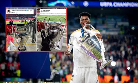 Bắt chước Alonso, sao Real ăn mừng danh hiệu C1 độc đáo