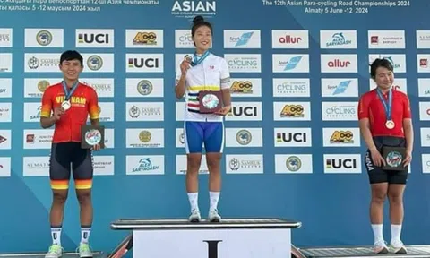 Cua-rơ Nguyễn Thị Thật giành HCB giải vô địch châu Á 2024