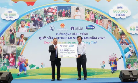 Năm 2023, sẽ có 17.000 trẻ em tại 15 tỉnh thành được Vinamilk hỗ trợ uống sữa miễn phí