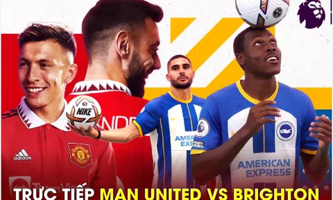 Trực tiếp bóng đá MU vs Brighton: Hojlund lập kỷ lục?; Link xem bóng đá trực tuyến Ngoại hạng Anh HD