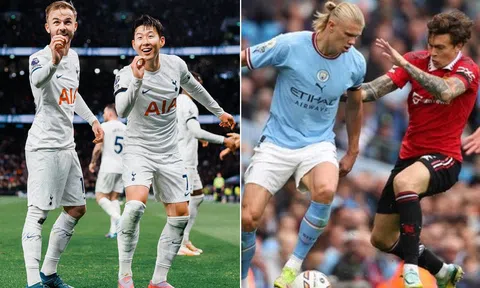 Bảng xếp hạng Ngoại hạng Anh 2023/24 mới nhất: Man City bị Tottenham bỏ xa, Man Utd áp sát top 4?
