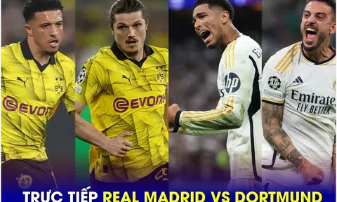 Trực tiếp bóng đá Real Madrid vs Dortmund, 2h ngày 2/6- Link xem chung kết Cúp C1 Champions League