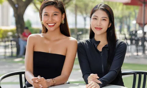 Thạch Thu Thảo truyền kinh nghiệm cho Hoa hậu Lan Anh trước khi dự thi Miss Earth 2023