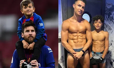 Con trai Messi nối gót cha, cho con trai Ronaldo hít khói về danh hiệu