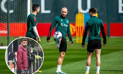 3 điều đáng nói trong buổi tập MU: Dấu hỏi Bruno Fernandes