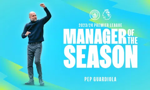 CHÍNH THỨC: Pep Guardiola giành HLV xuất sắc nhất Ngoại hạng Anh 2023/24