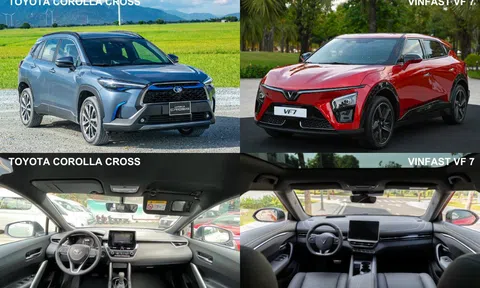 Giá tương đương Toyota Corolla Cross nhưng VinFast VF 7 nắm giữ trang bị vượt trội hoàn toàn