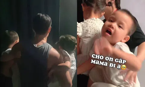 Kim Lý cùng 2 con đến thăm Hồ Ngọc Hà: Biểu cảm của Leon tấu hài cực mạnh